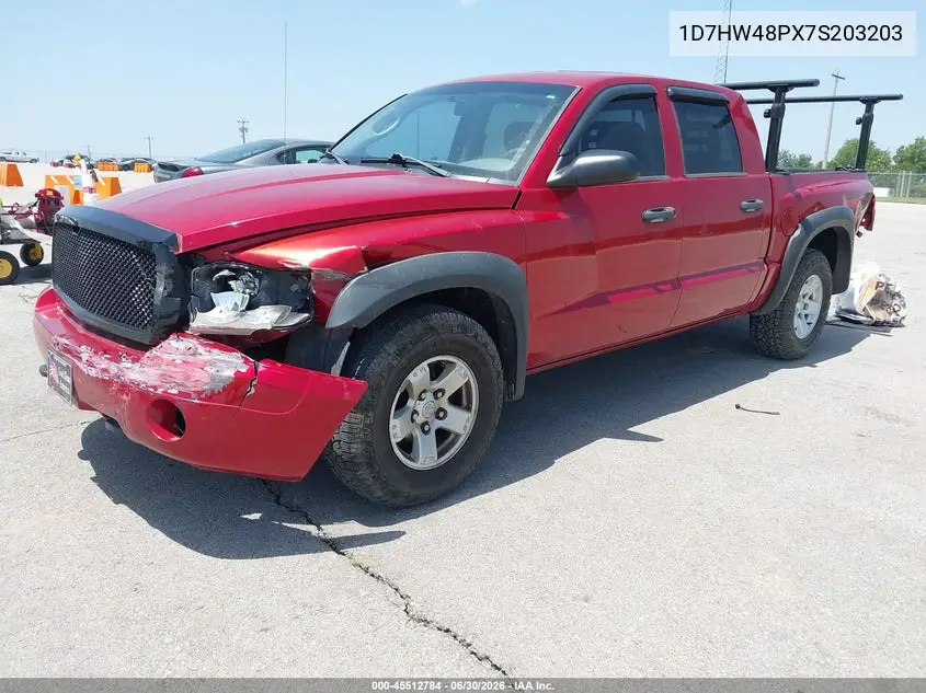 2007 Dodge Dakota Slt VIN: 1D7HW48PX7S203203 Lot: 45512784