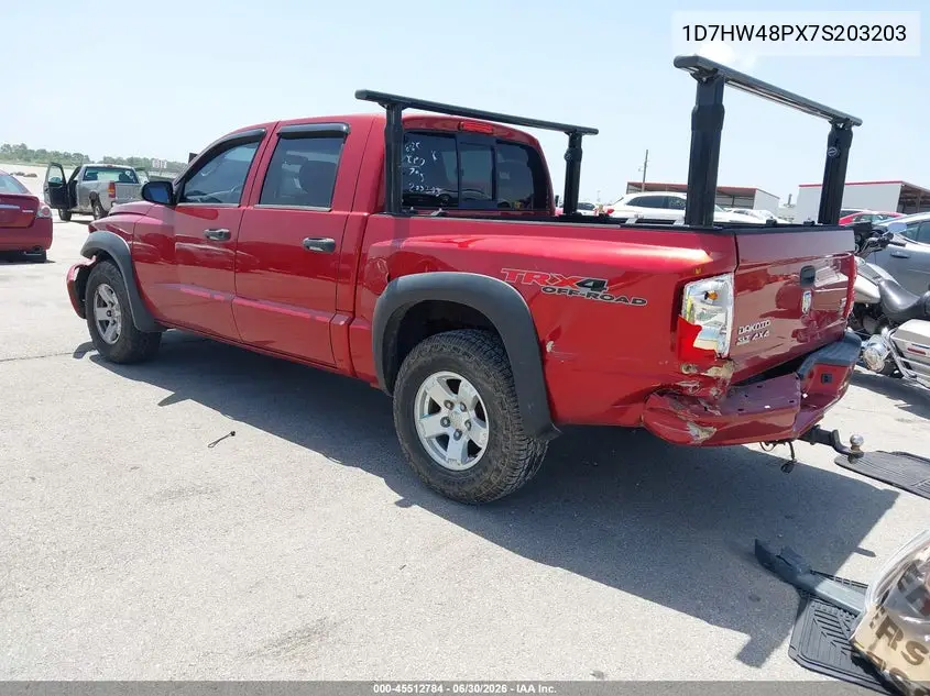 2007 Dodge Dakota Slt VIN: 1D7HW48PX7S203203 Lot: 45512784