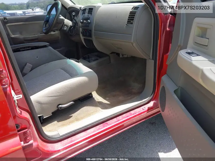 2007 Dodge Dakota Slt VIN: 1D7HW48PX7S203203 Lot: 45512784