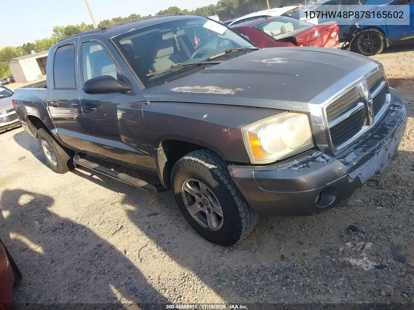 2007 Dodge Dakota Slt VIN: 1D7HW48P87S165602 Lot: 45589911
