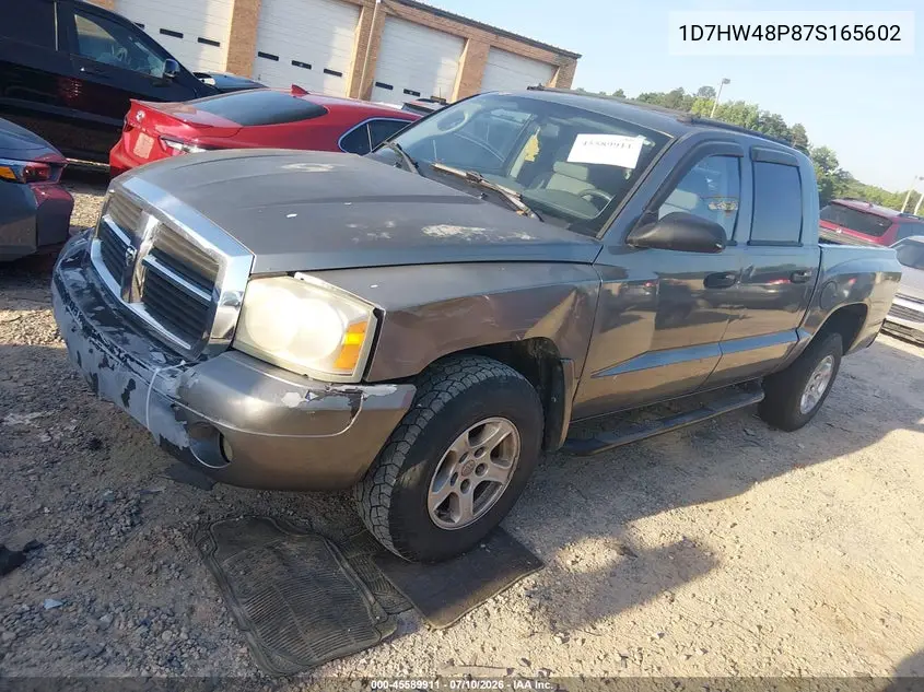 2007 Dodge Dakota Slt VIN: 1D7HW48P87S165602 Lot: 45589911