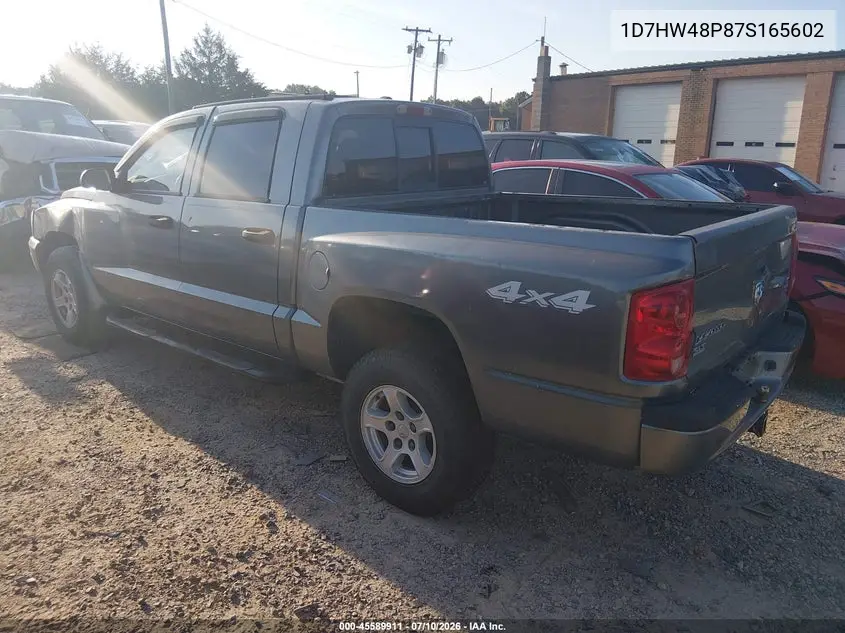 2007 Dodge Dakota Slt VIN: 1D7HW48P87S165602 Lot: 45589911