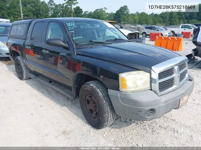 2007 Dodge Dakota St VIN: 1D7HE28K57S218669 Lot: 45614293