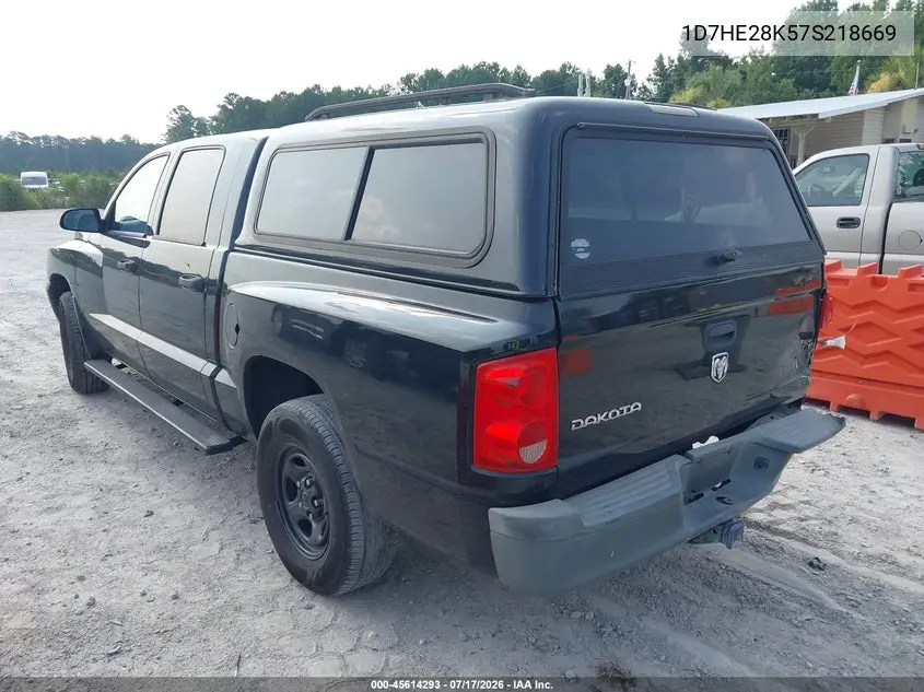 2007 Dodge Dakota St VIN: 1D7HE28K57S218669 Lot: 45614293