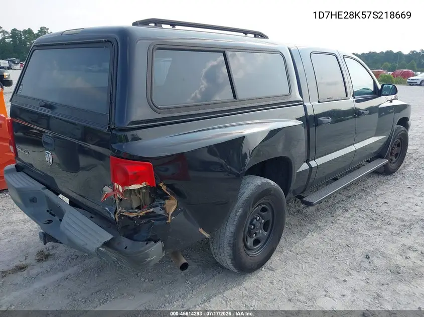 2007 Dodge Dakota St VIN: 1D7HE28K57S218669 Lot: 45614293