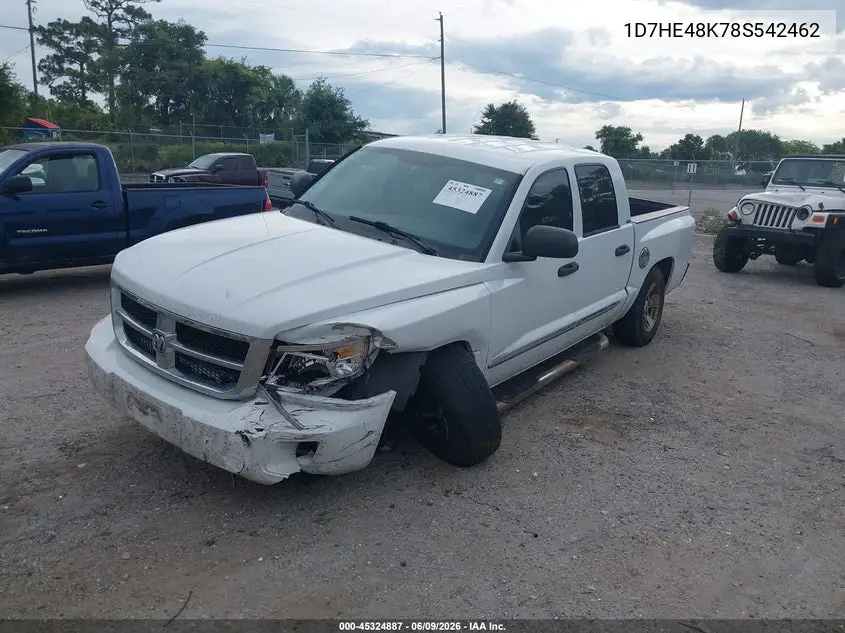 2008 Dodge Dakota Slt VIN: 1D7HE48K78S542462 Lot: 45324887