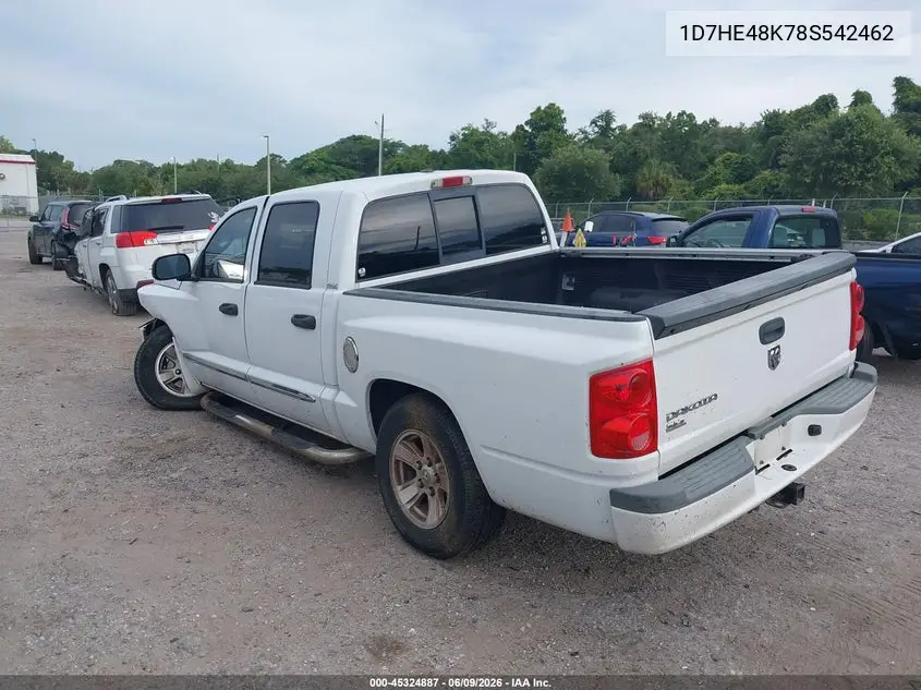 2008 Dodge Dakota Slt VIN: 1D7HE48K78S542462 Lot: 45324887