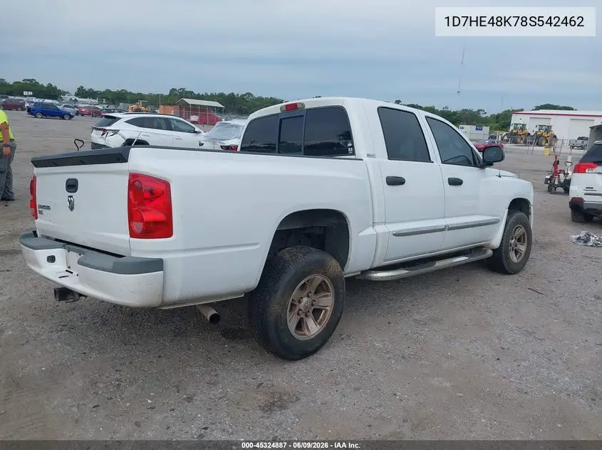 2008 Dodge Dakota Slt VIN: 1D7HE48K78S542462 Lot: 45324887