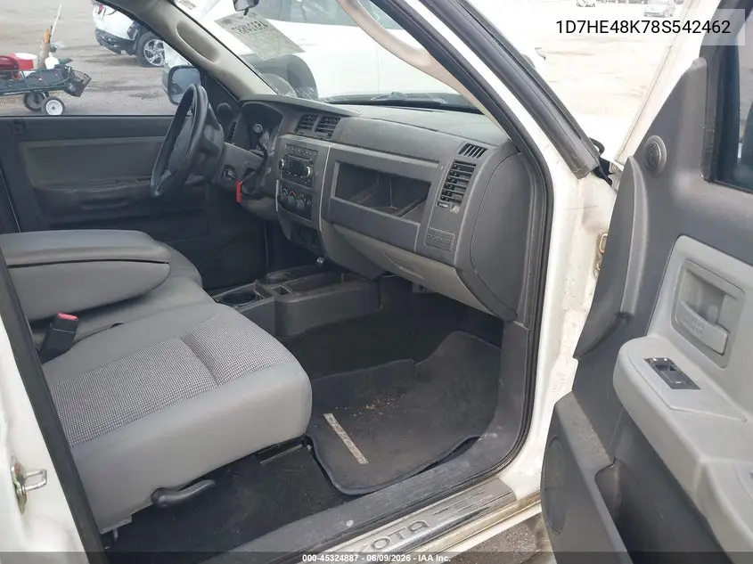 2008 Dodge Dakota Slt VIN: 1D7HE48K78S542462 Lot: 45324887