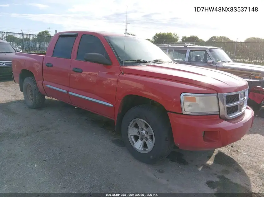 2008 Dodge Dakota Slt VIN: 1D7HW48NX8S537148 Lot: 45401254