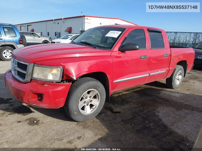 2008 Dodge Dakota Slt VIN: 1D7HW48NX8S537148 Lot: 45401254