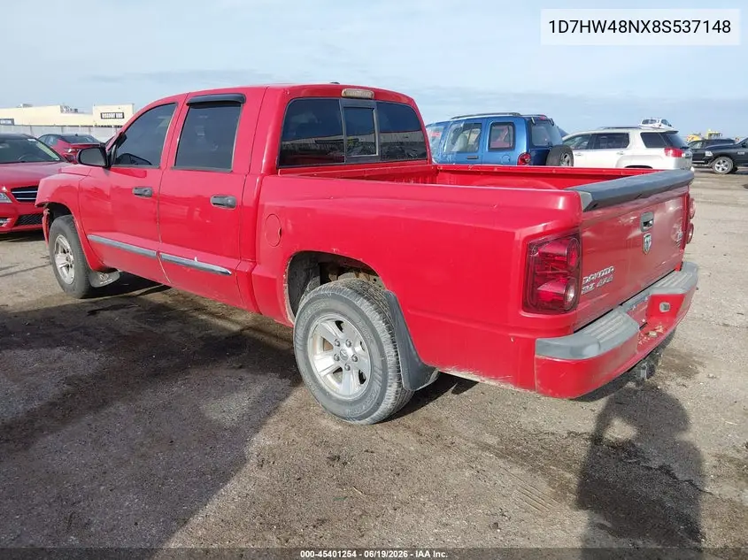 2008 Dodge Dakota Slt VIN: 1D7HW48NX8S537148 Lot: 45401254