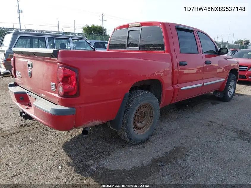 2008 Dodge Dakota Slt VIN: 1D7HW48NX8S537148 Lot: 45401254