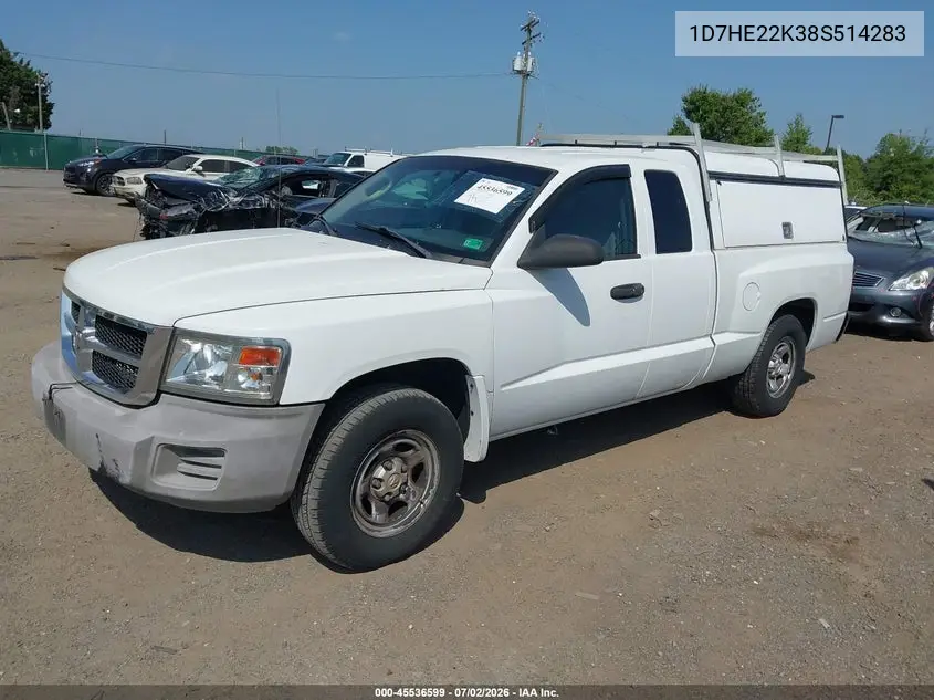 2008 Dodge Dakota St VIN: 1D7HE22K38S514283 Lot: 45536599