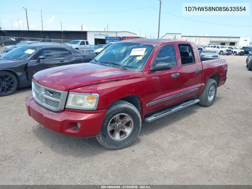 2008 Dodge Dakota Laramie VIN: 1D7HW58N08S633554 Lot: 45544485
