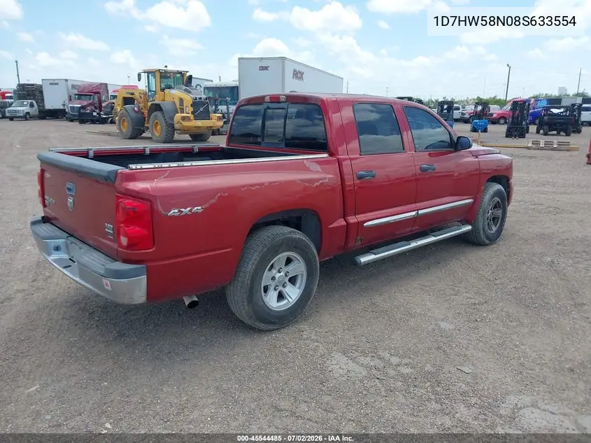 2008 Dodge Dakota Laramie VIN: 1D7HW58N08S633554 Lot: 45544485