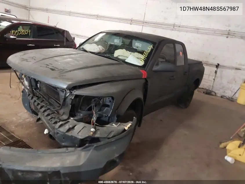 2008 Dodge Dakota Slt VIN: 1D7HW48N48S567987 Lot: 45562676