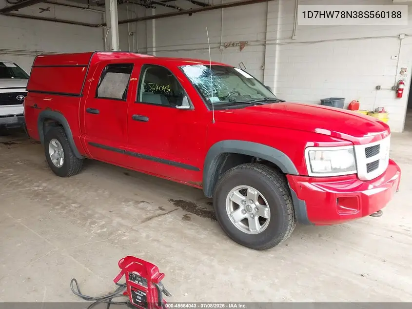 2008 Dodge Dakota Trx VIN: 1D7HW78N38S560188 Lot: 45564043