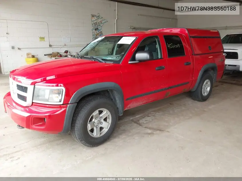 2008 Dodge Dakota Trx VIN: 1D7HW78N38S560188 Lot: 45564043