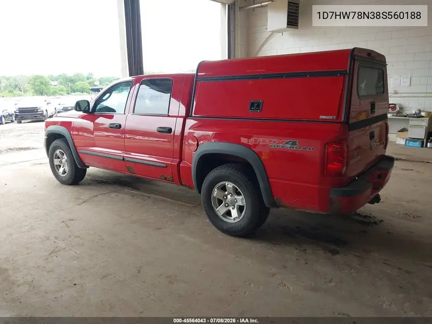 2008 Dodge Dakota Trx VIN: 1D7HW78N38S560188 Lot: 45564043