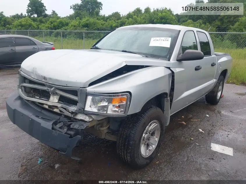 2008 Dodge Dakota Slt VIN: 1D7HE48N58S506148 Lot: 45622439