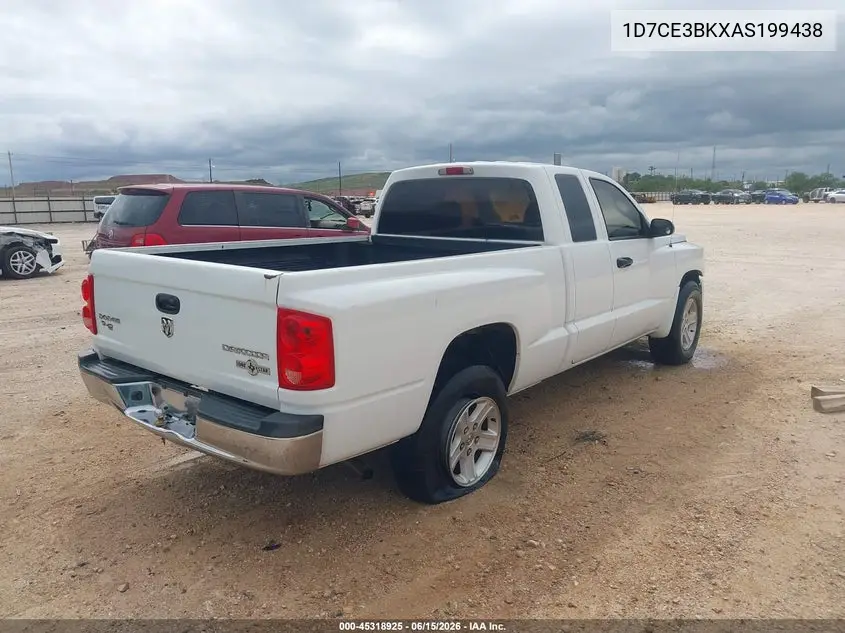 2010 Dodge Dakota Bighorn/Lonestar VIN: 1D7CE3BKXAS199438 Lot: 45318925