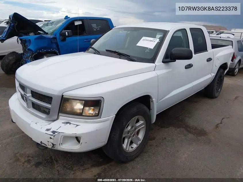 2010 Dodge Dakota Bighorn/Lonestar VIN: 1D7RW3GK8AS223378 Lot: 45593893