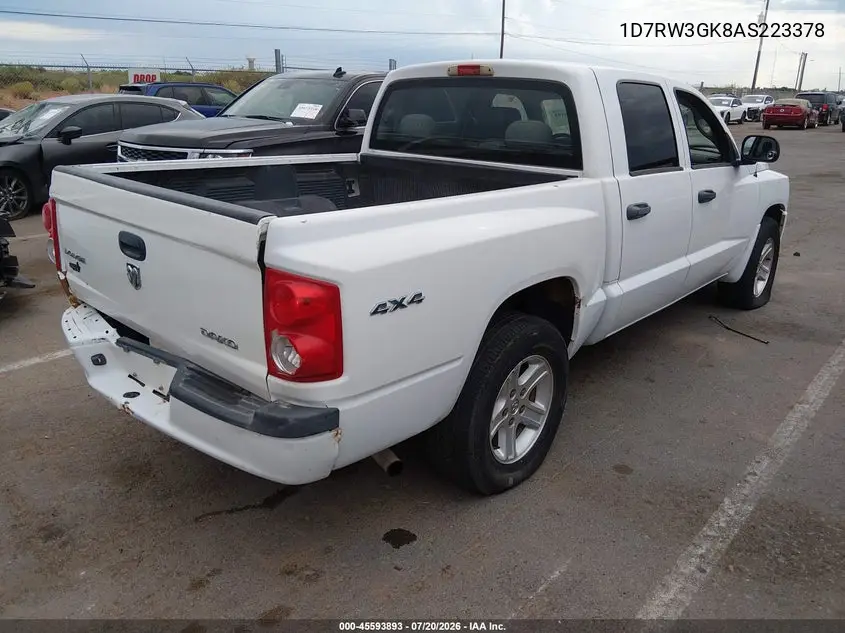 2010 Dodge Dakota Bighorn/Lonestar VIN: 1D7RW3GK8AS223378 Lot: 45593893
