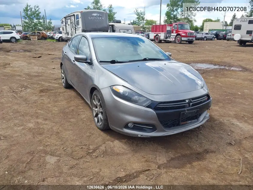 2013 Dodge Dart Sxt/Rallye VIN: 1C3CDFBH4DD707208 Lot: 12636626x