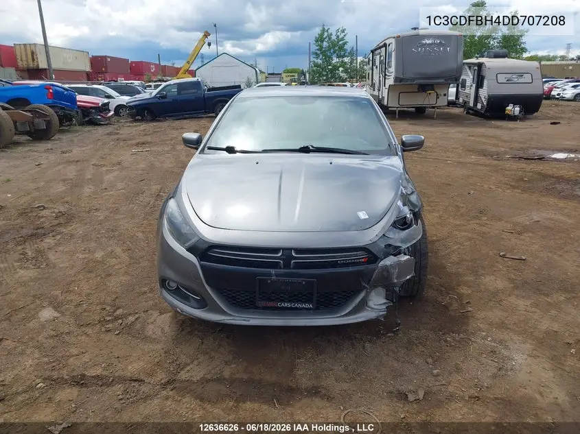 2013 Dodge Dart Sxt/Rallye VIN: 1C3CDFBH4DD707208 Lot: 12636626x