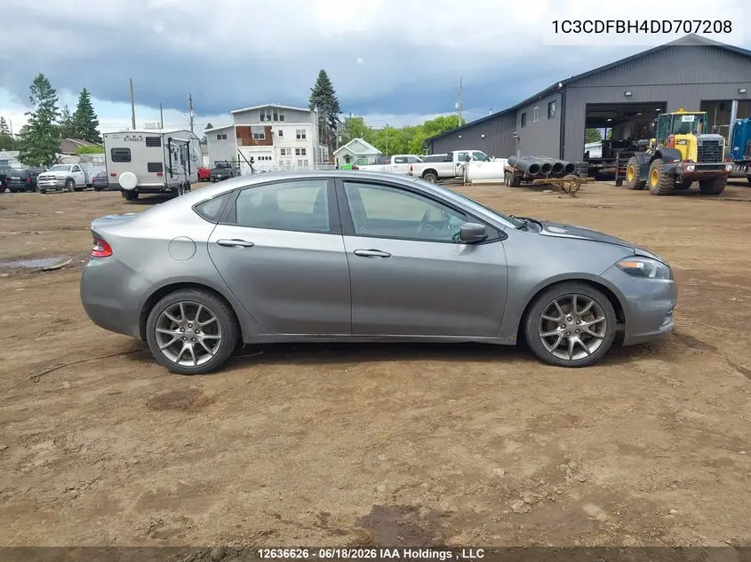 2013 Dodge Dart Sxt/Rallye VIN: 1C3CDFBH4DD707208 Lot: 12636626x