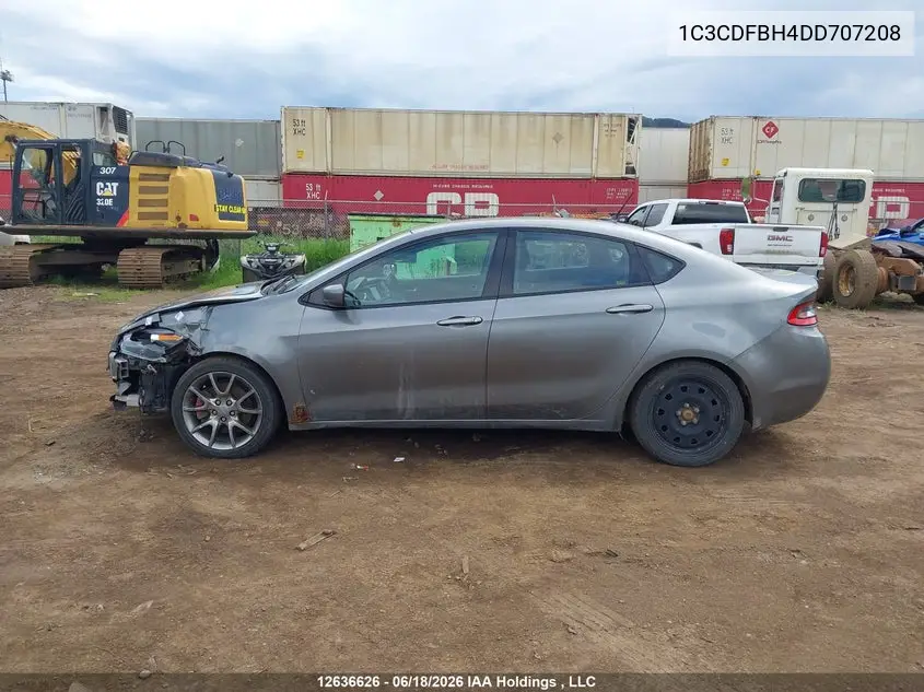 2013 Dodge Dart Sxt/Rallye VIN: 1C3CDFBH4DD707208 Lot: 12636626x