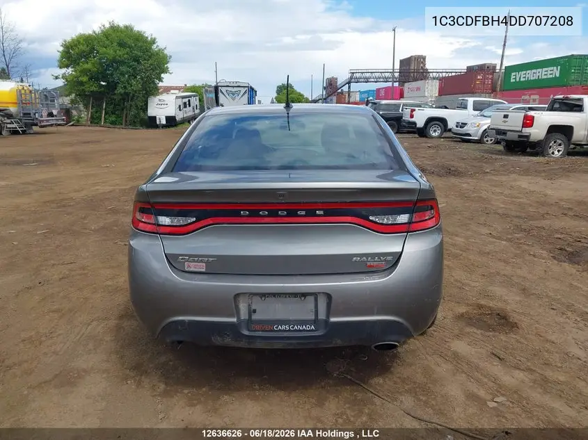 2013 Dodge Dart Sxt/Rallye VIN: 1C3CDFBH4DD707208 Lot: 12636626x