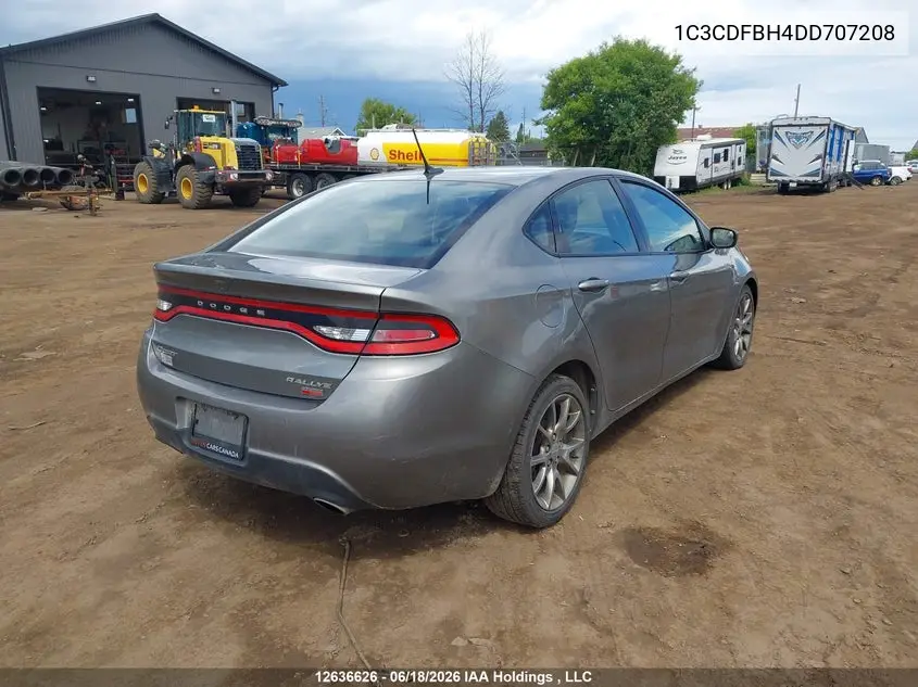 2013 Dodge Dart Sxt/Rallye VIN: 1C3CDFBH4DD707208 Lot: 12636626x