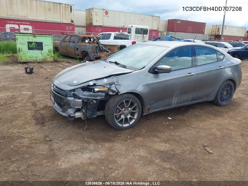 2013 Dodge Dart Sxt/Rallye VIN: 1C3CDFBH4DD707208 Lot: 12636626x