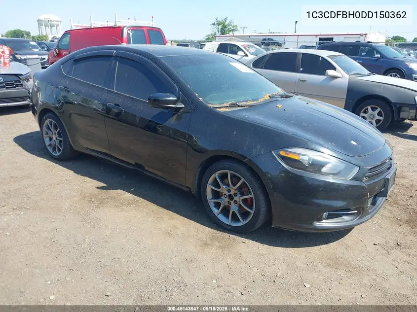 2013 Dodge Dart Rallye VIN: 1C3CDFBH0DD150362 Lot: 45143847