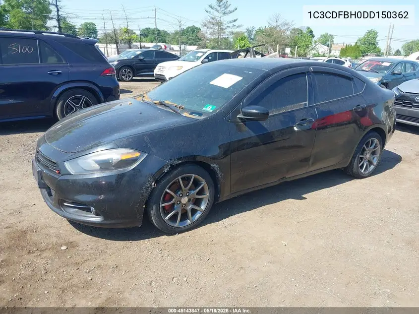 2013 Dodge Dart Rallye VIN: 1C3CDFBH0DD150362 Lot: 45143847