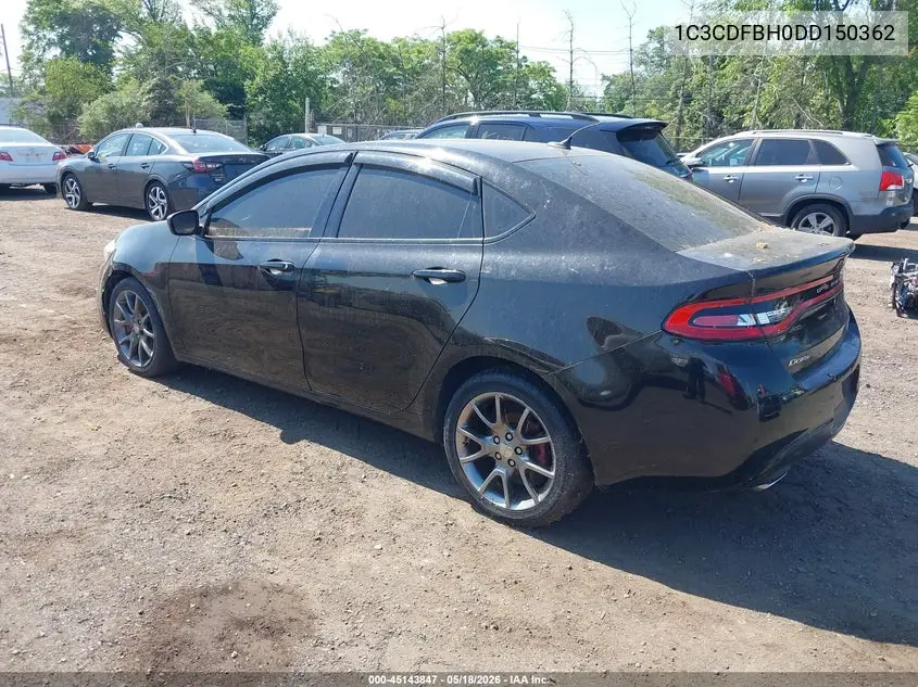 2013 Dodge Dart Rallye VIN: 1C3CDFBH0DD150362 Lot: 45143847