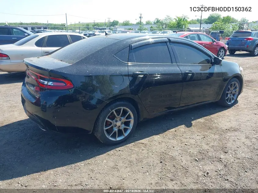 2013 Dodge Dart Rallye VIN: 1C3CDFBH0DD150362 Lot: 45143847