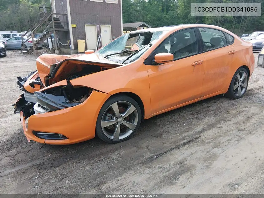 2013 Dodge Dart Gt VIN: 1C3CDFCB1DD341086 Lot: 45222472