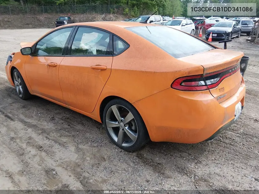 2013 Dodge Dart Gt VIN: 1C3CDFCB1DD341086 Lot: 45222472