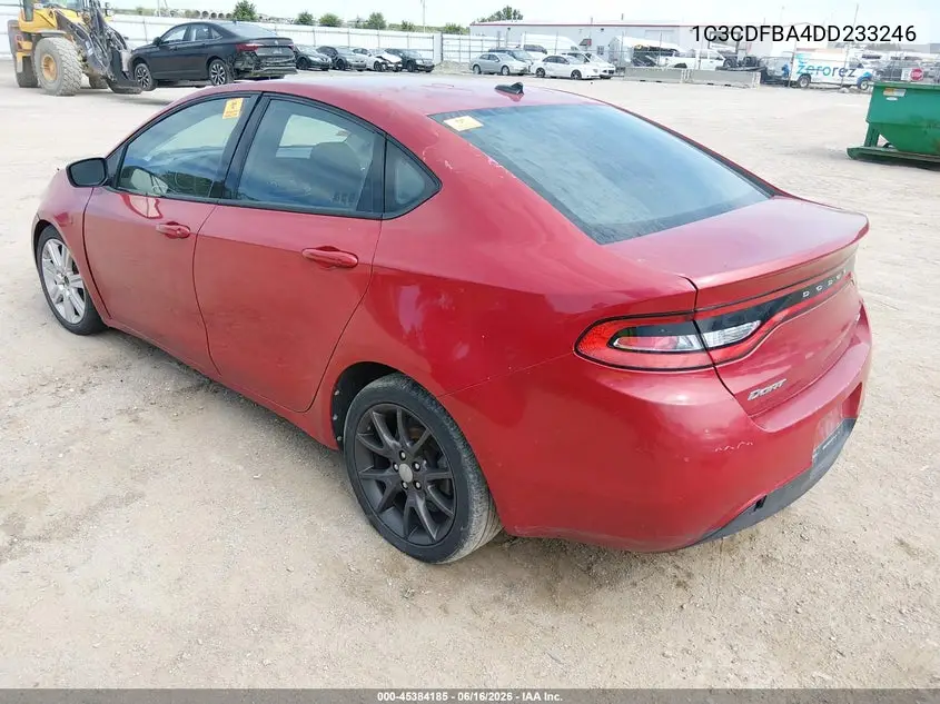 2013 Dodge Dart Sxt VIN: 1C3CDFBA4DD233246 Lot: 45384185