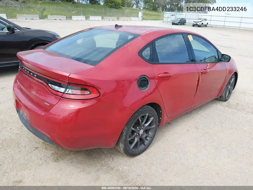 2013 Dodge Dart Sxt VIN: 1C3CDFBA4DD233246 Lot: 45384185