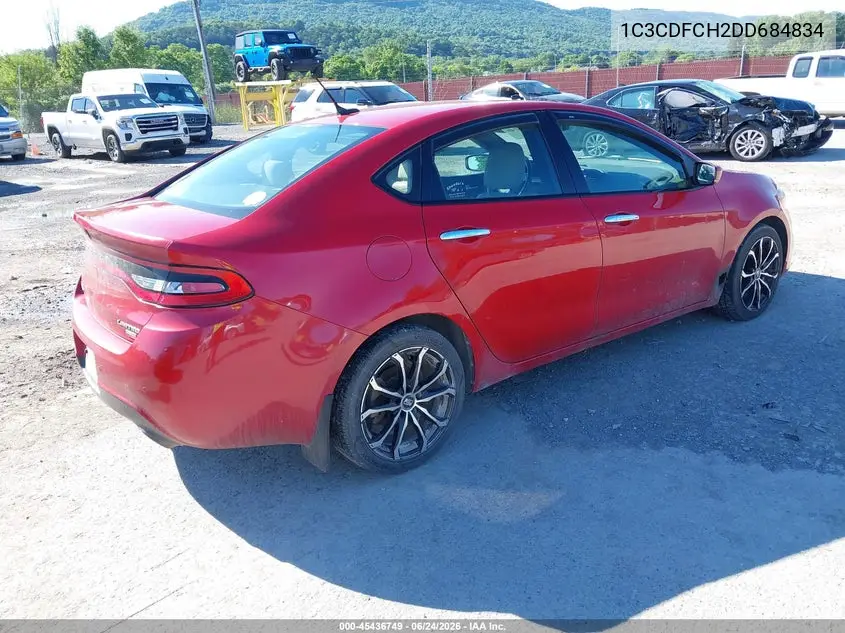 2013 Dodge Dart Limited/R/T VIN: 1C3CDFCH2DD684834 Lot: 45436749