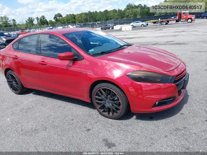 2013 Dodge Dart Rallye VIN: 1C3CDFBHXDD640517 Lot: 45455173