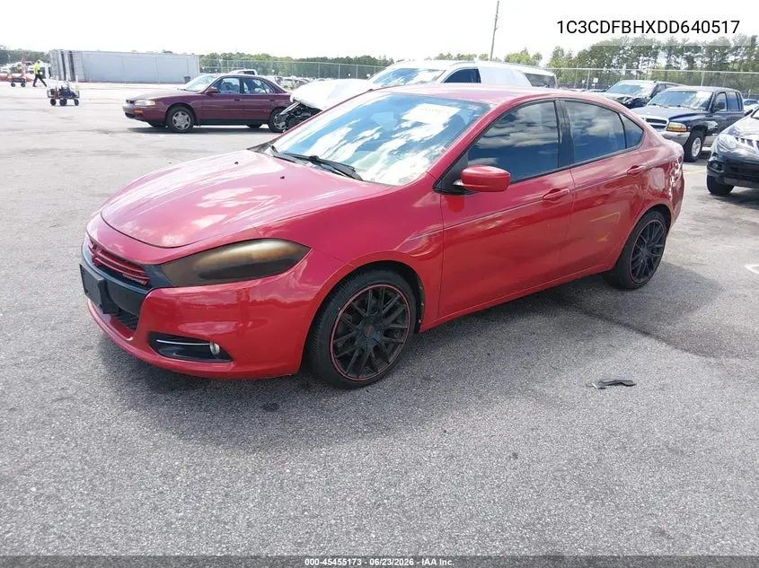 2013 Dodge Dart Rallye VIN: 1C3CDFBHXDD640517 Lot: 45455173