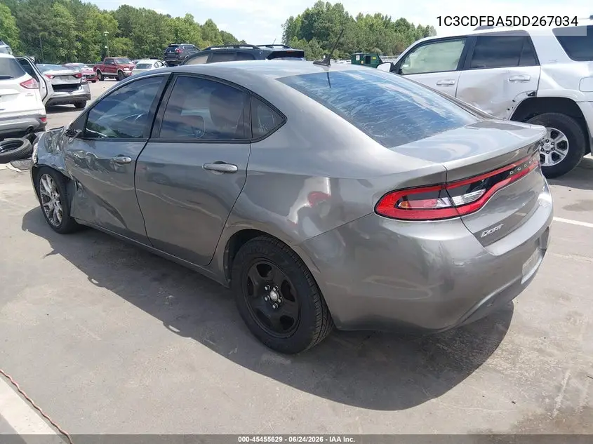 2013 Dodge Dart Sxt VIN: 1C3CDFBA5DD267034 Lot: 45455629