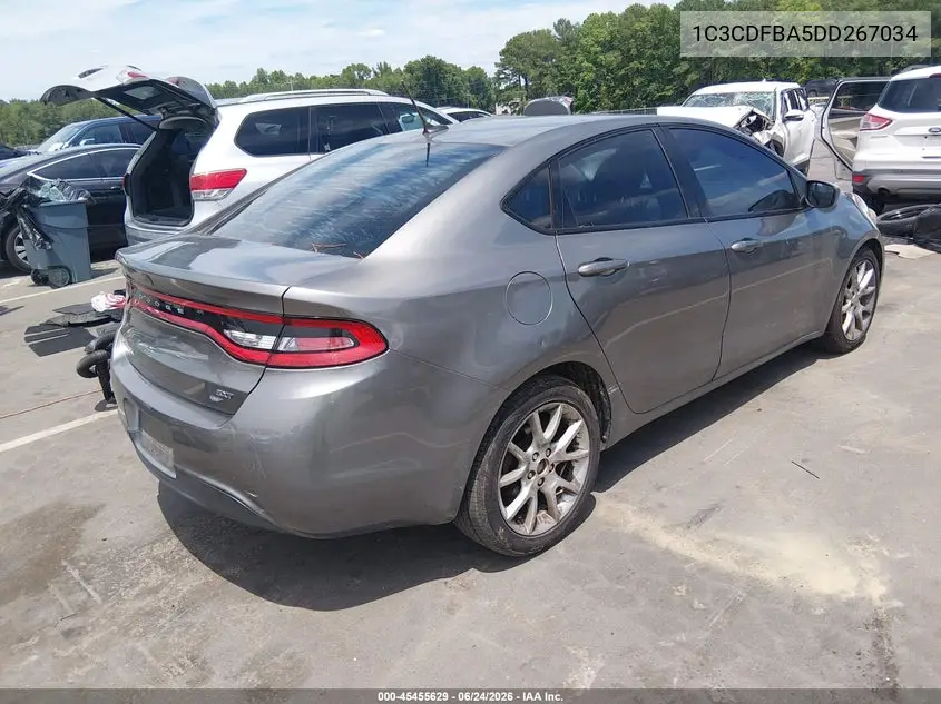 2013 Dodge Dart Sxt VIN: 1C3CDFBA5DD267034 Lot: 45455629