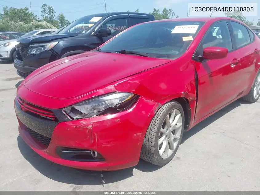 2013 Dodge Dart Rallye VIN: 1C3CDFBA4DD110305 Lot: 45457840