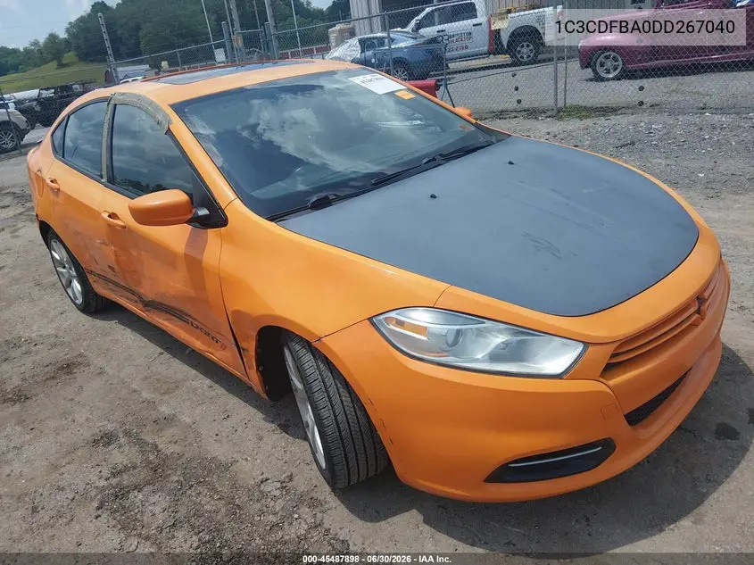 2013 Dodge Dart Sxt VIN: 1C3CDFBA0DD267040 Lot: 45487898